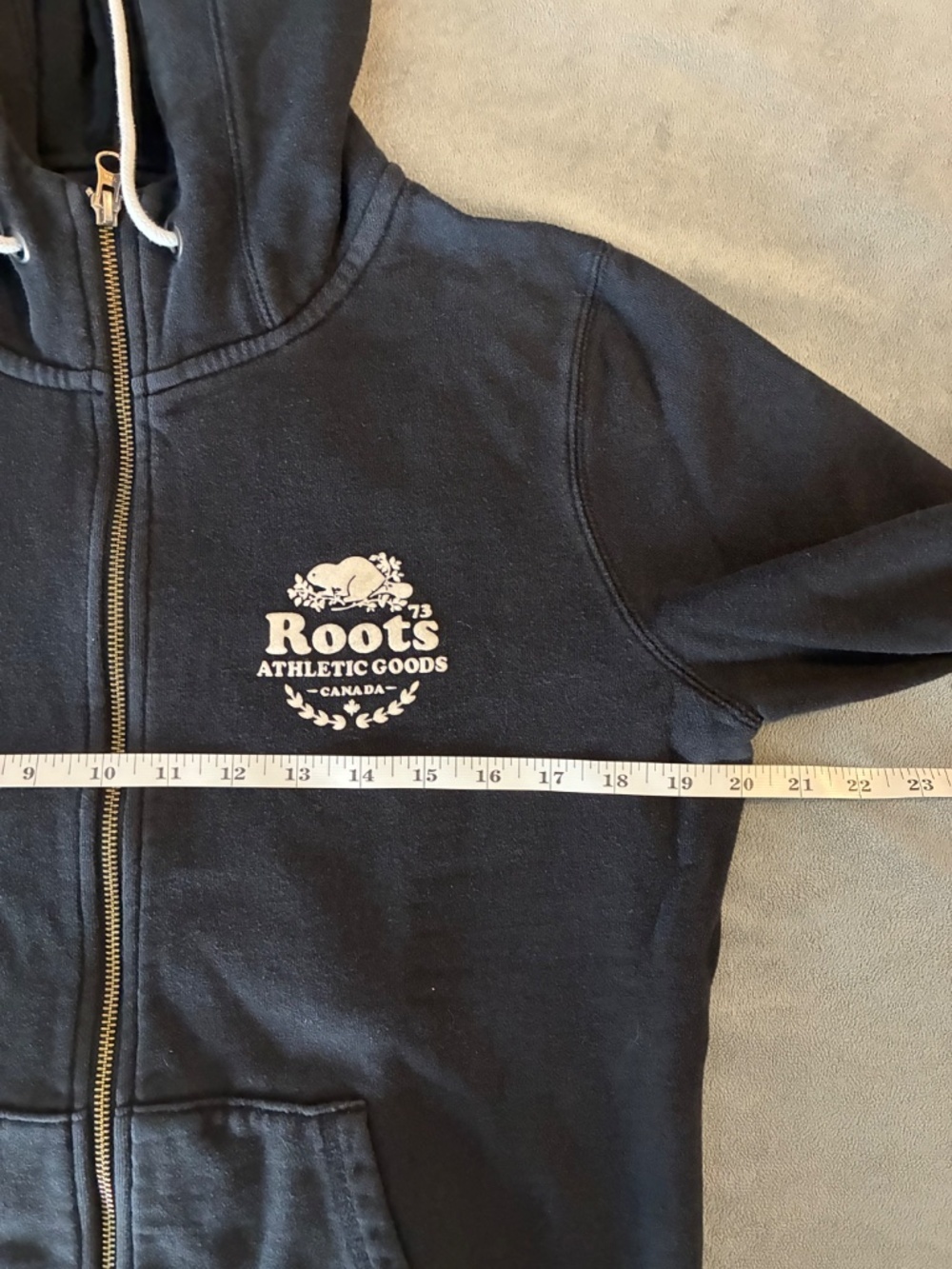 Roots Black Athletic Loungewear Hoodie Cottagecore - Picture 9 of 9